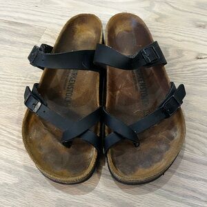 Birkenstock Mayari Leather Sandals, Women’s Black Size 39 (US 8.5) Sandals